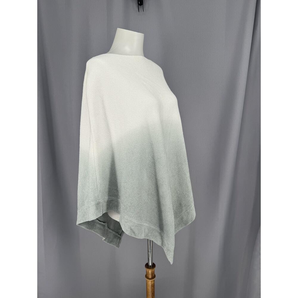 Barefoot Dreams Sweater Cape Womens One Size Gray Dip Dye CozyChic Ultra Lite - Picture 2 of 8